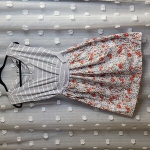 Anthropologie Luca & Marc Floral Striped Dress Size M